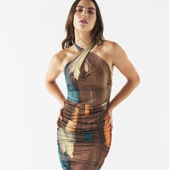 Mesh Halter Dress - Picture 2 of 13